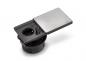 Preview: Steckdosenelement Evoline Square-USB, 1-fach Steckdose mit USB Charger, Edelstahlfarbig