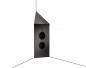 Mobile Preview: Eck-Steckdosenelement Mira ES3 in Schwarz matt mit 2-fach Steckdose für Büro und Küche, Steckdosenleiste