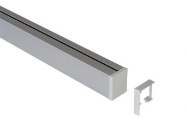 Relingsystem Linero MosaiQ Profilleisten Set, Edelstahlfarbig eloxiert, Aluminium, 4 verschiedene Längen, Reling, Kesseböhmer